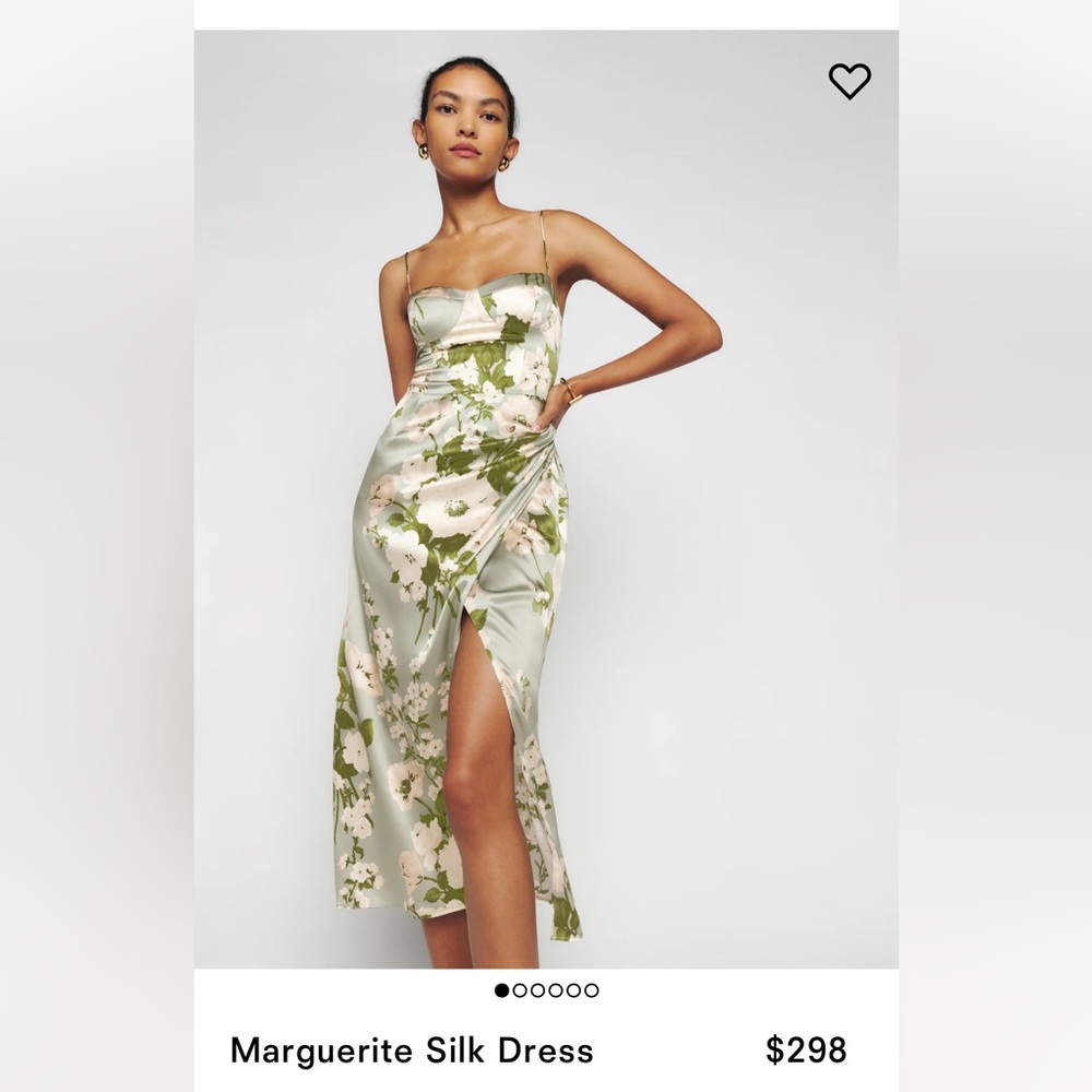 Reformation Marguerite Silk Dress